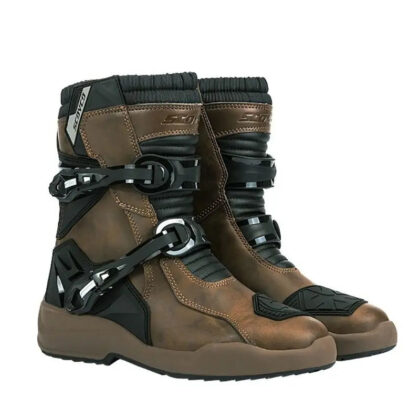 Scoyco Enduro Motorcycle Boots Man Waterproof Motorcyclist Shoes Brown Leather Motocross Boots Anti-slip Motorcycle Accessories